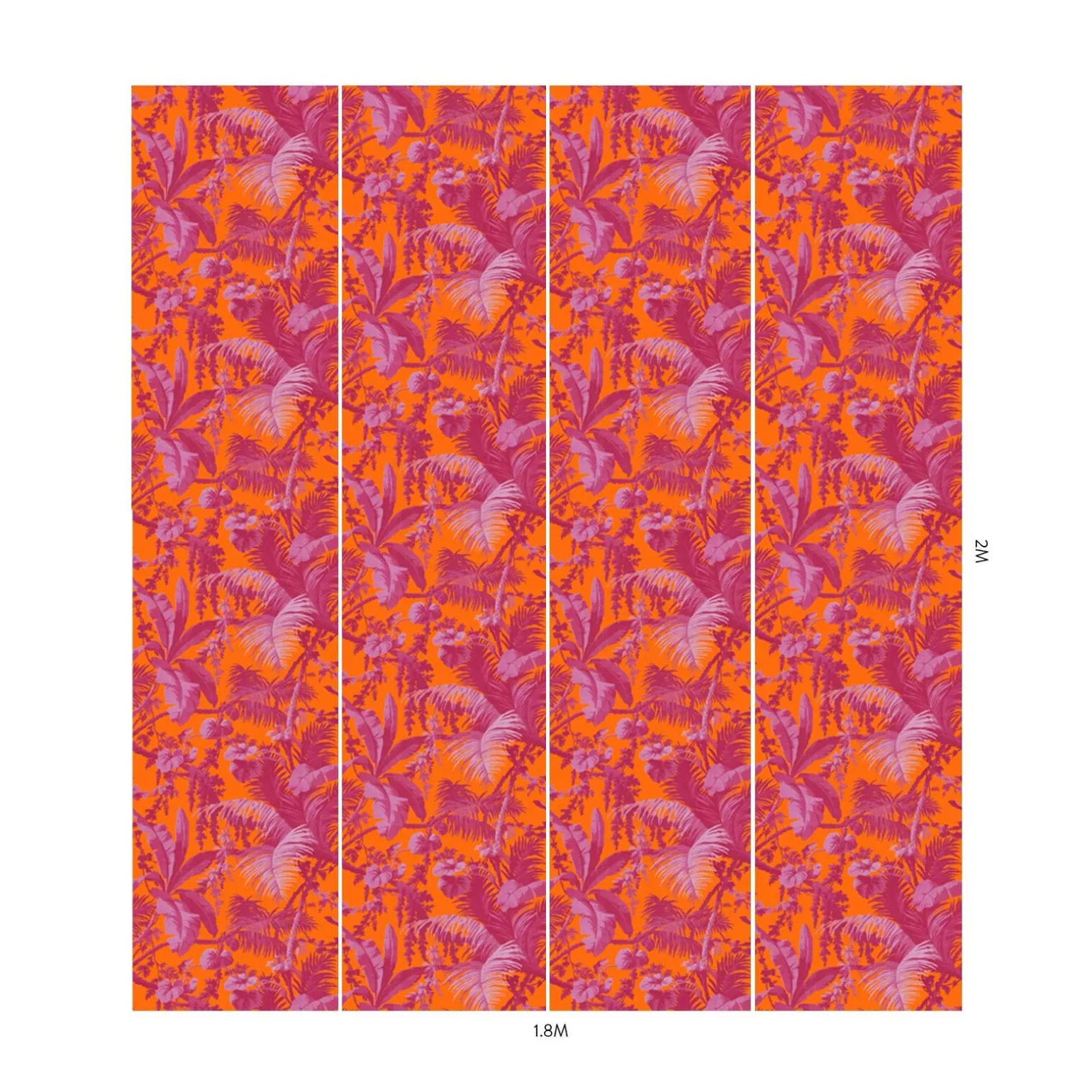 PAMPAS Wallpaper - Tangerine & Azalea