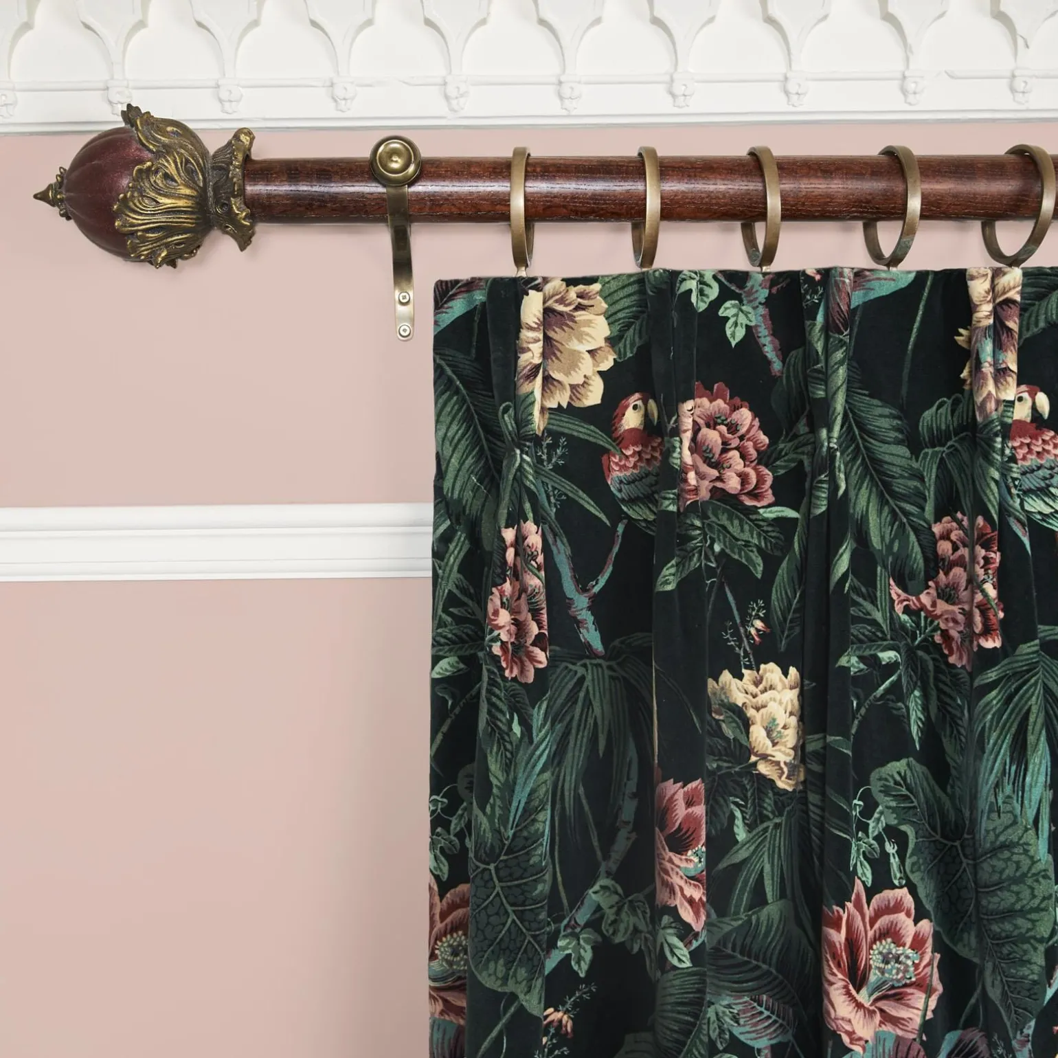 PARADISA Velvet Curtain - Spruce Green