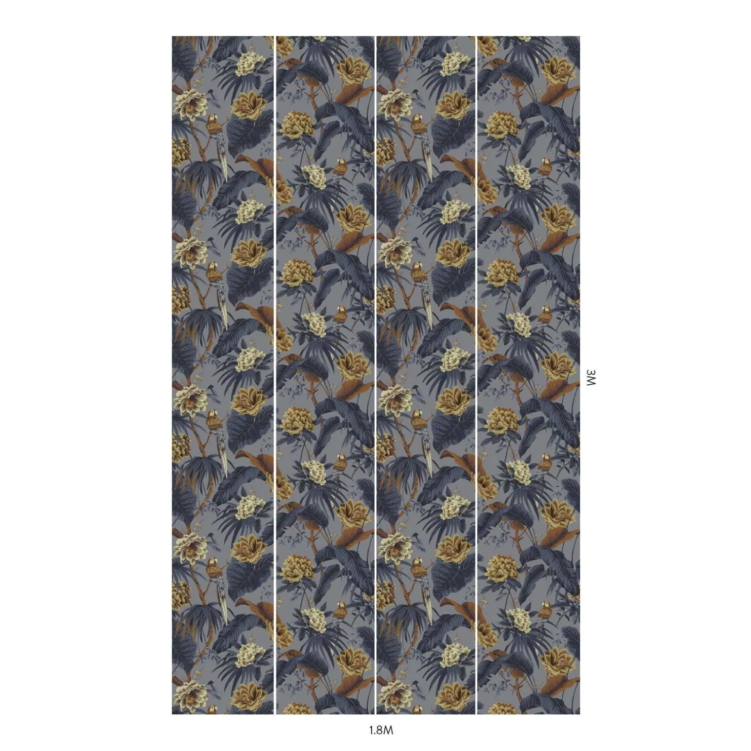 PARADISA Wallpaper - Paloma Grey