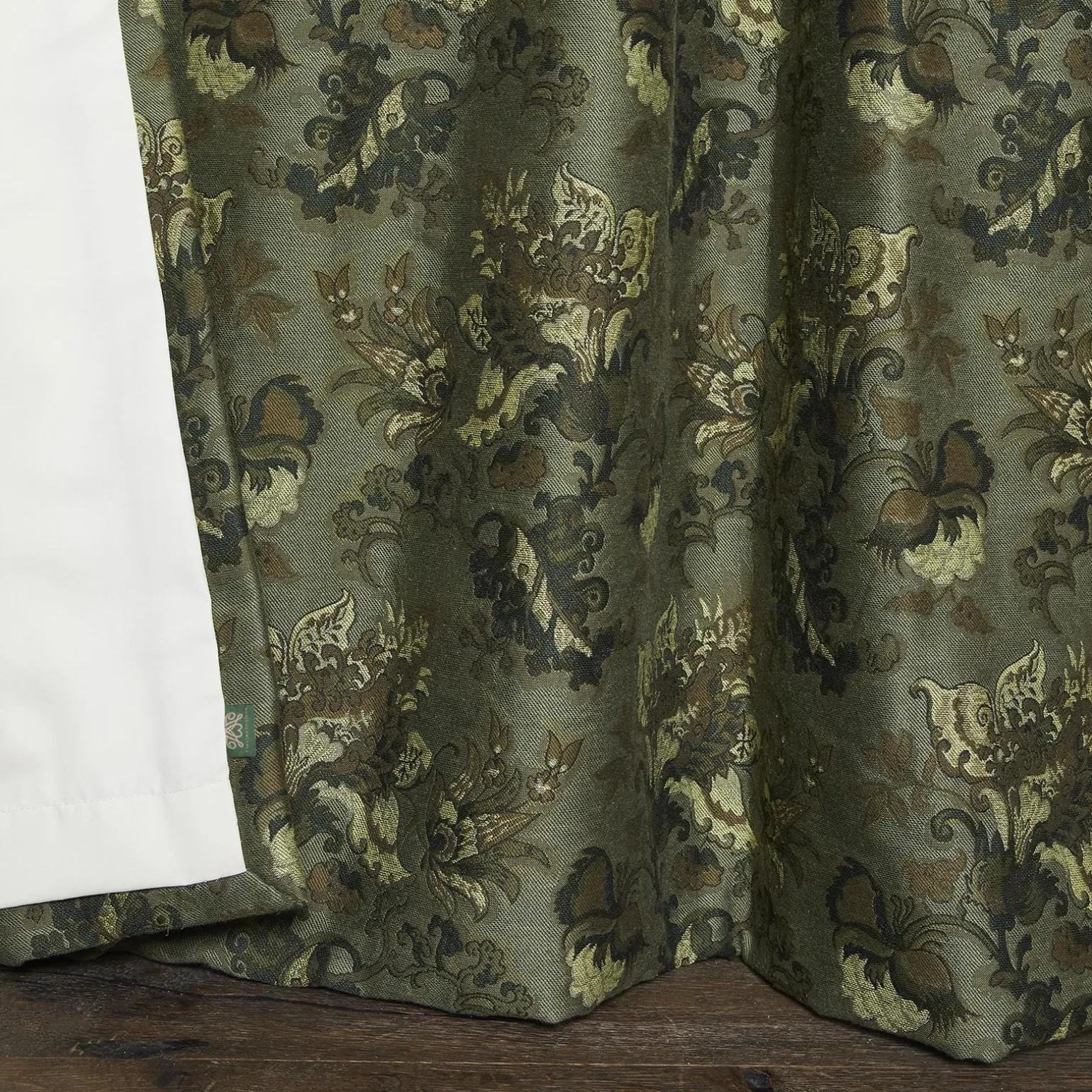 PERSEPHONE Jacquard Curtain - Verdigris