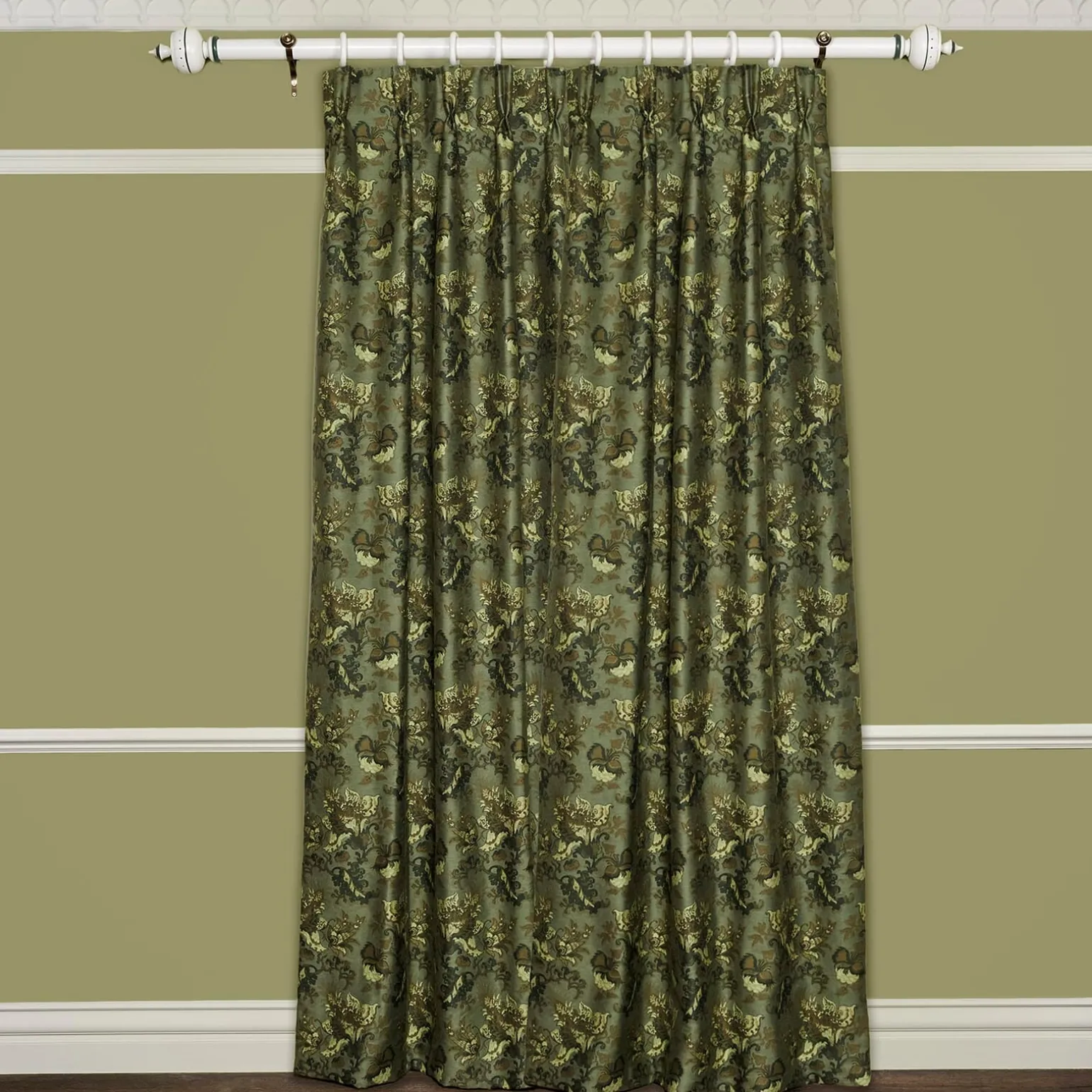 PERSEPHONE Jacquard Curtain - Verdigris