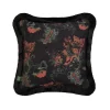 PERSEPHONE Medium Fringed Jacquard Cushion - Noir