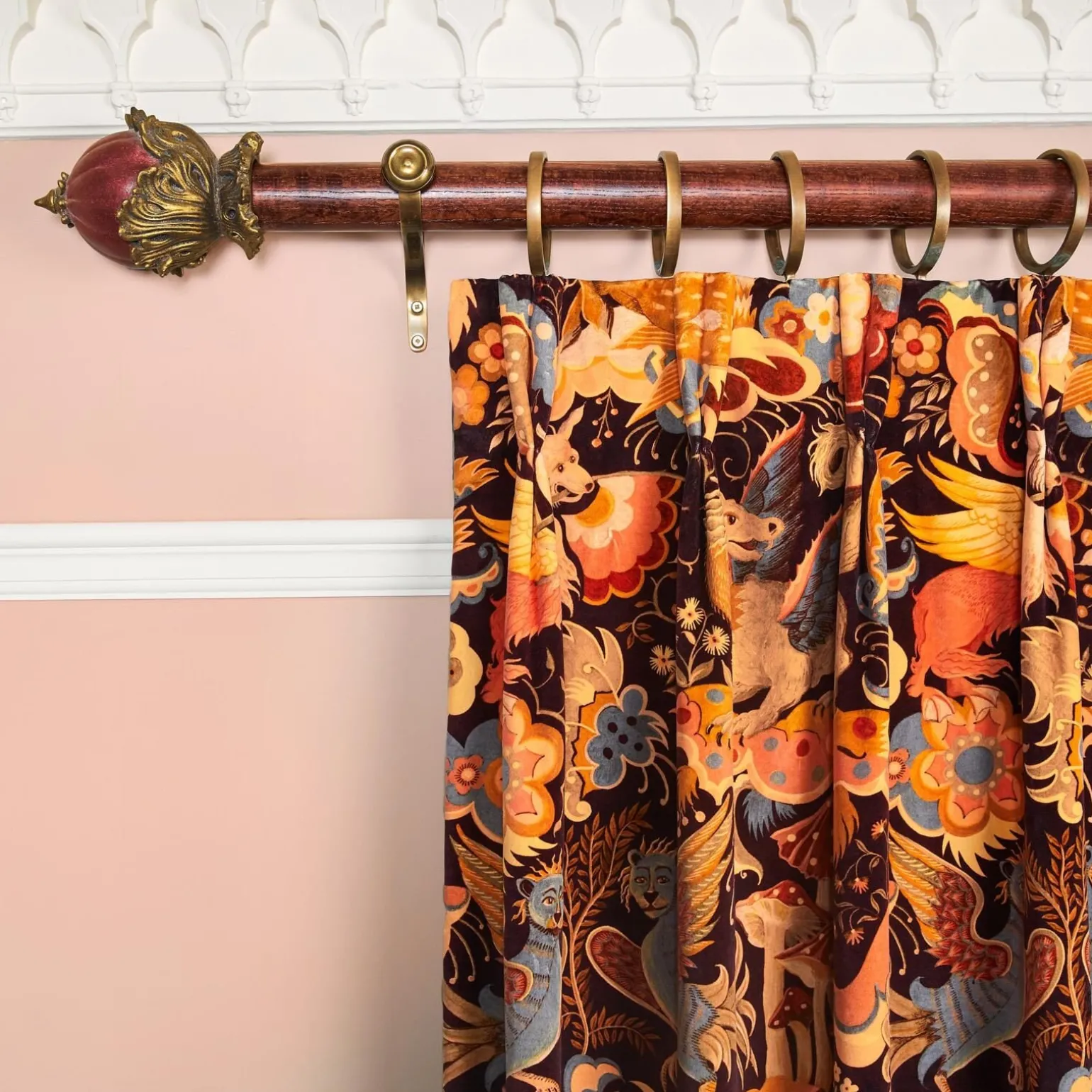 PHANTASIA Velvet Curtain - Selenite Orange