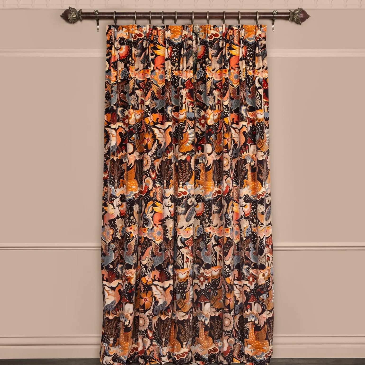 PHANTASIA Velvet Curtain - Selenite Orange