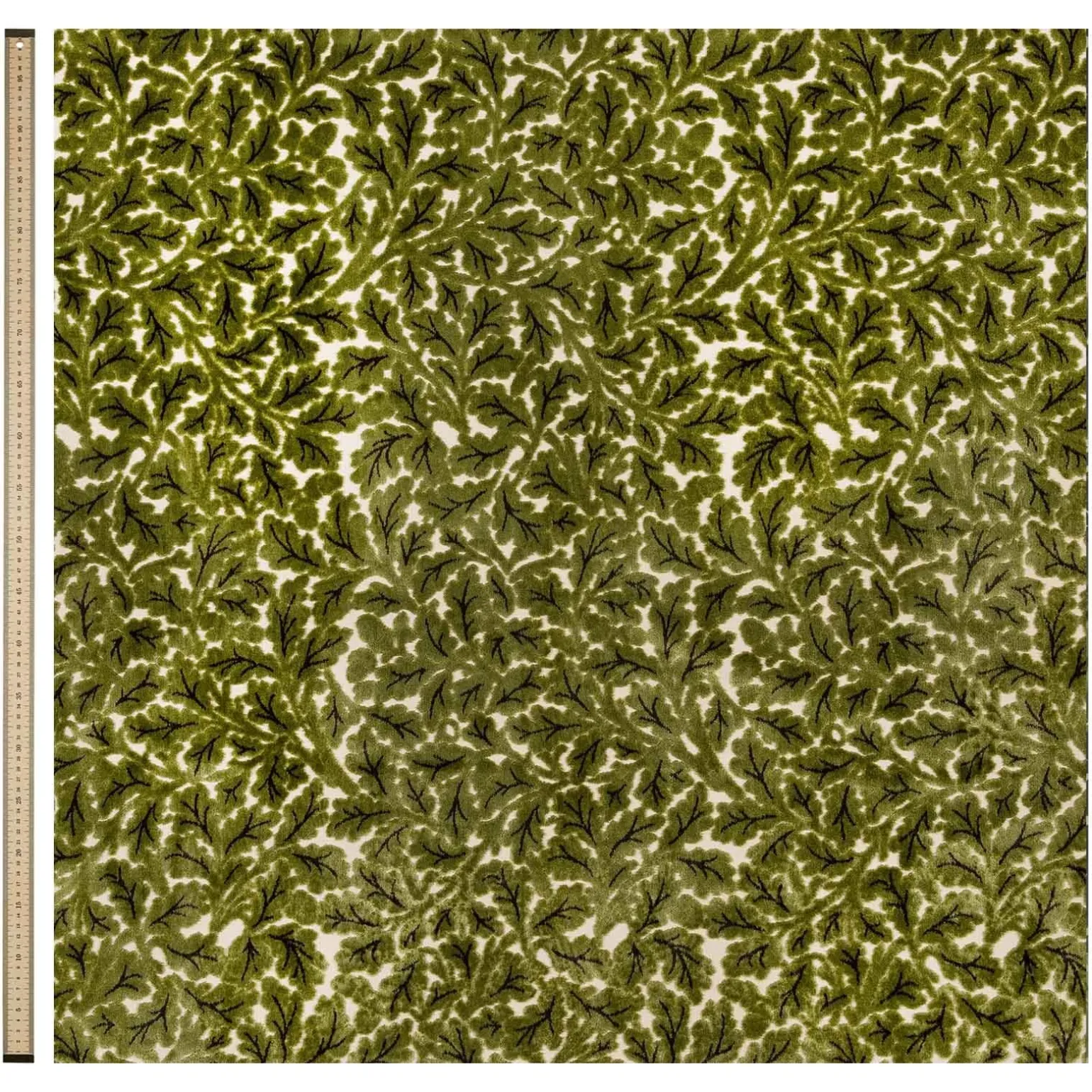 QUERCUS Velvet Jacquard Curtain - Evergreen