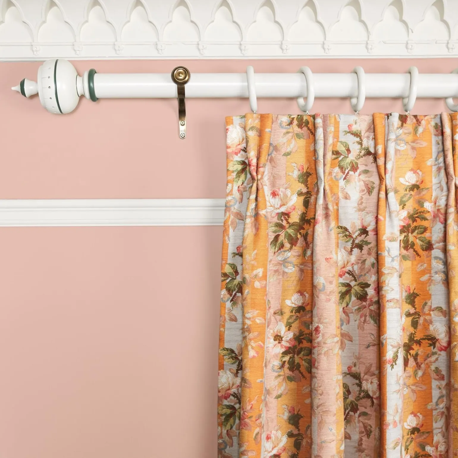 RAINBOW ROSE Cotton Linen Curtain - Dusk Stripe