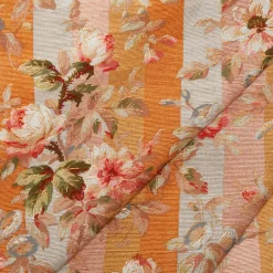 RAINBOW ROSE Cotton Linen - Dusk Stripe