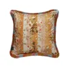 RAINBOW ROSE Medium Fringed Cotton Linen Cushion - Dusk Stripe