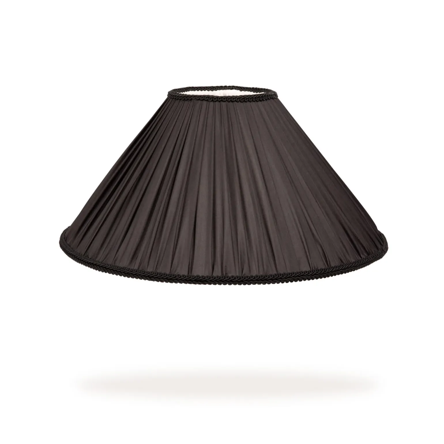 ROMILY Silk Pleated Lampshade - Noir