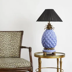 ROMILY Silk Pleated Lampshade - Noir