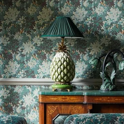 ROMILY Silk Pleated Lampshade - Moss