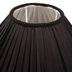 ROMILY Silk Pleated Lampshade - Noir
