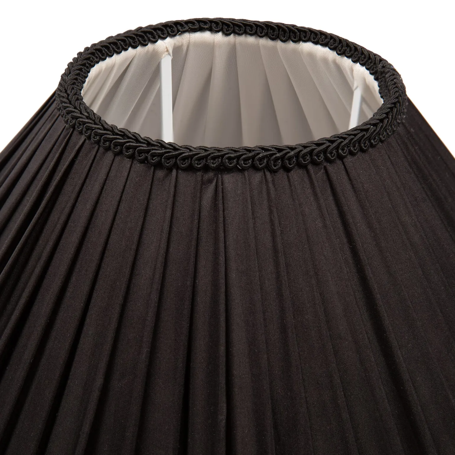 ROMILY Silk Pleated Lampshade - Noir