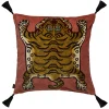 SABER Large Tassel Velvet Cushion - Pink