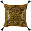 SABER Large Tassel Velvet Cushion - Gold