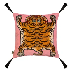 SABER Medium Tassel Velvet Cushion - Tourmaline