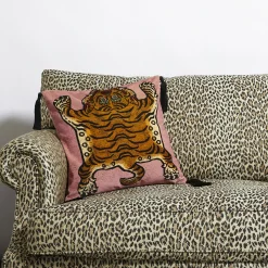 SABER Medium Tassel Velvet Cushion - Tourmaline
