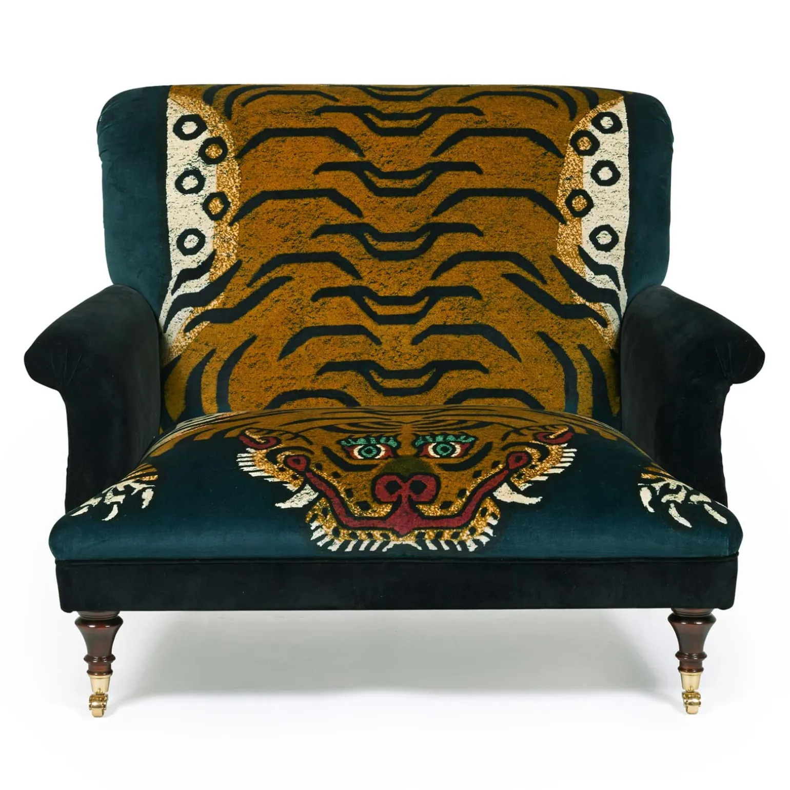 SABER Velvet Bloomsbury Loveseat - Midnight