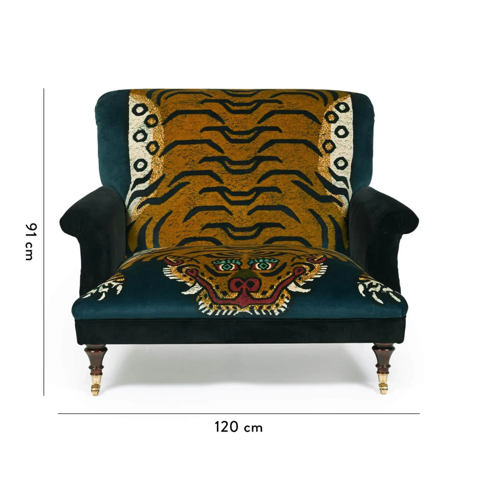 SABER Velvet Bloomsbury Loveseat - Midnight