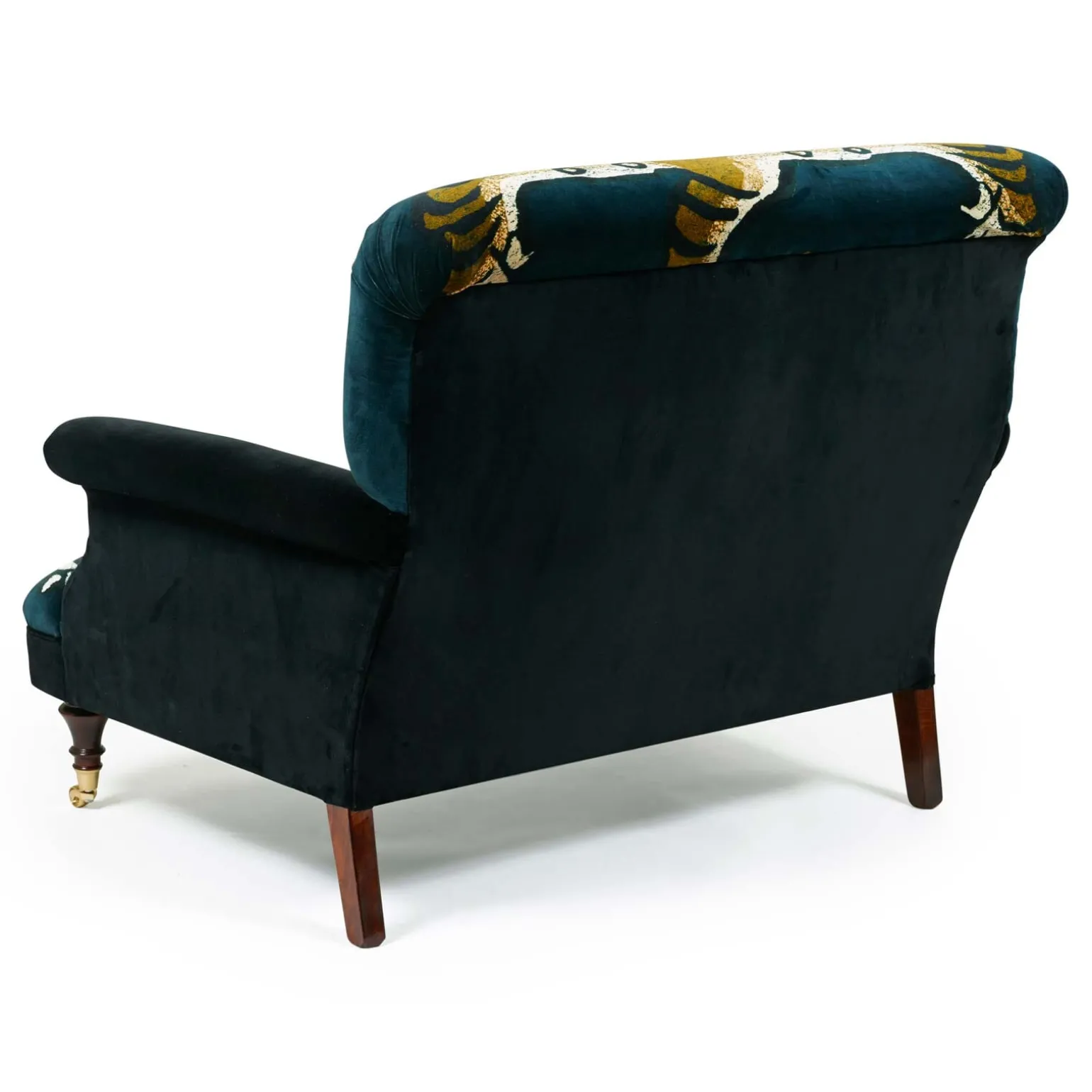 SABER Velvet Bloomsbury Loveseat - Midnight