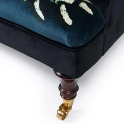 SABER Velvet Bloomsbury Loveseat - Midnight