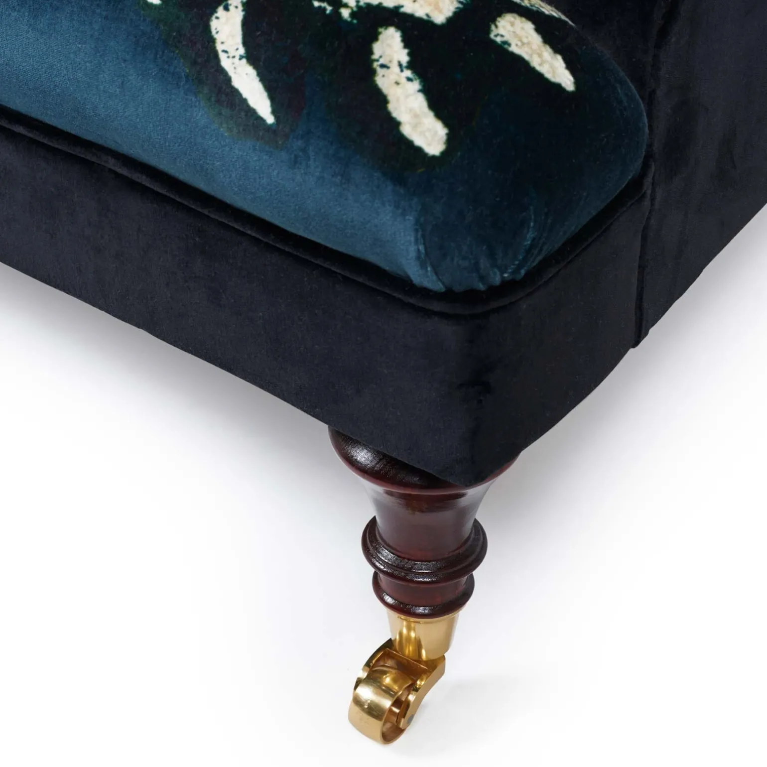 SABER Velvet Bloomsbury Loveseat - Midnight