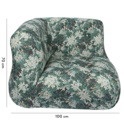 SILVA Jacquard Castle Chair Corner - Cerulean