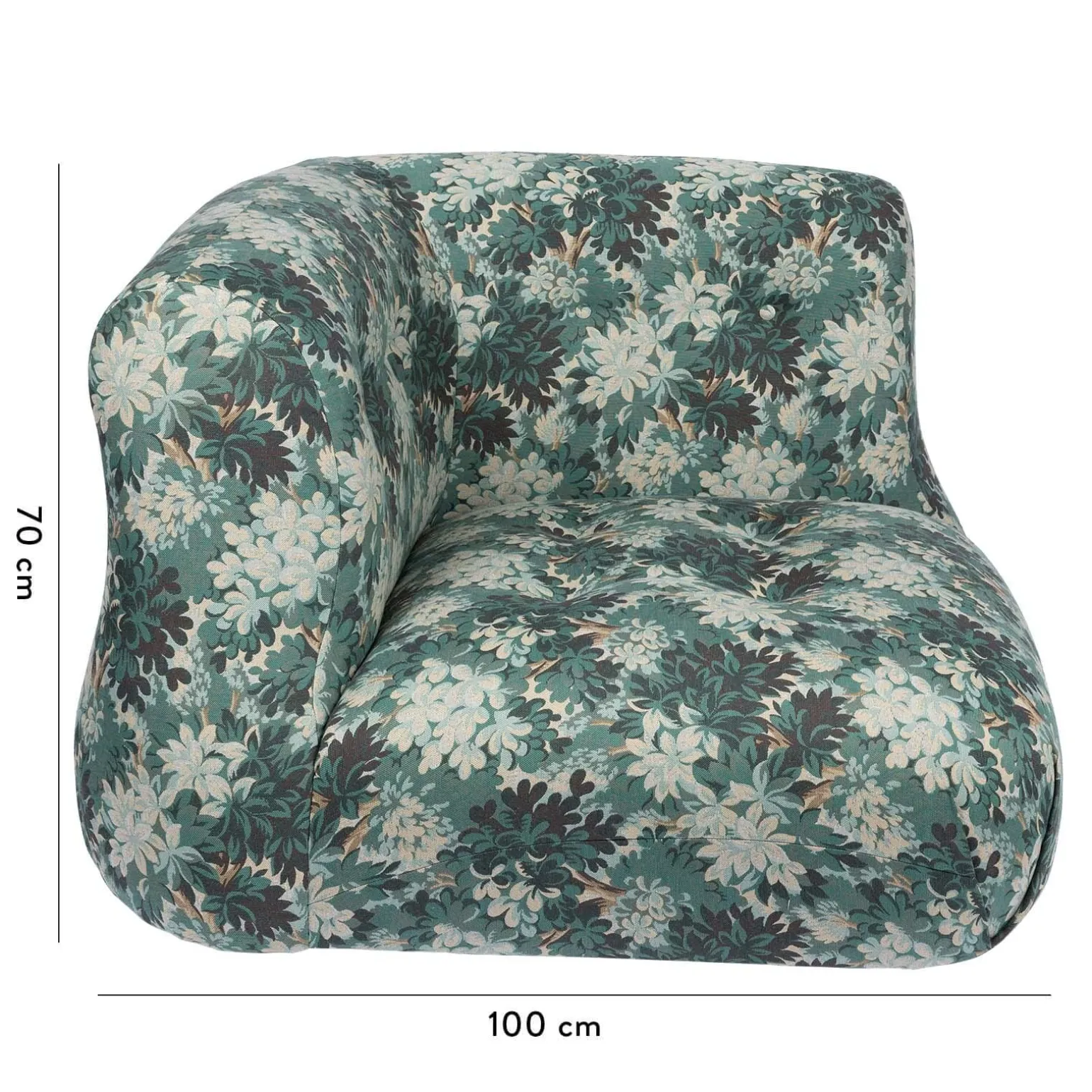 SILVA Jacquard Castle Chair Corner - Cerulean