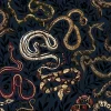 SNAKES AND ADDERS Wallpaper - Black