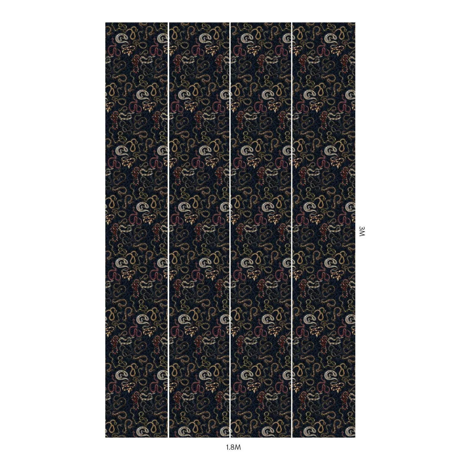 SNAKES AND ADDERS Wallpaper - Black