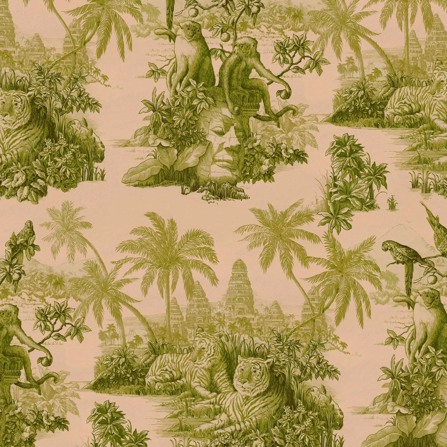SUMATRA Wallpaper - Blush & Pear Green