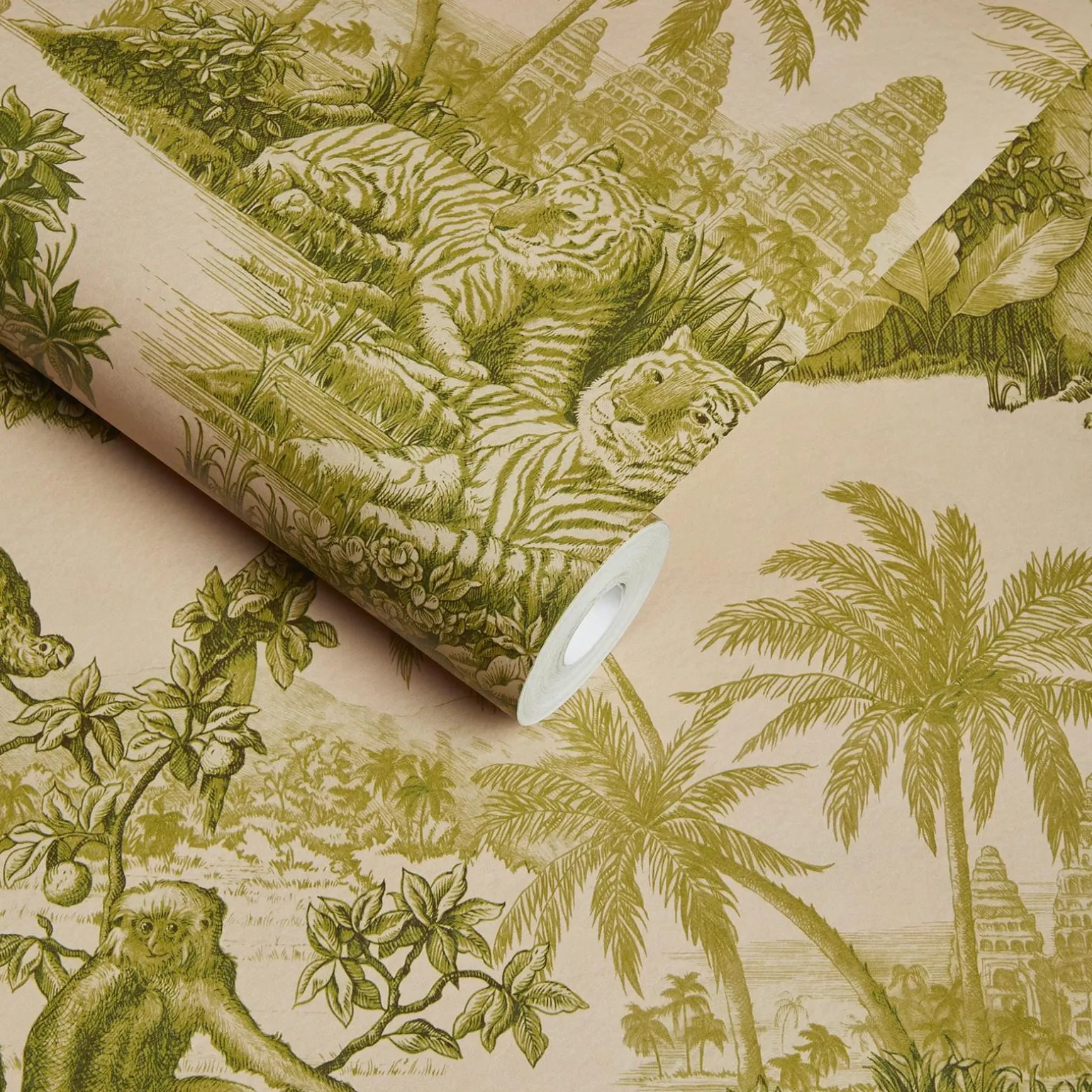 SUMATRA Wallpaper - Blush & Pear Green