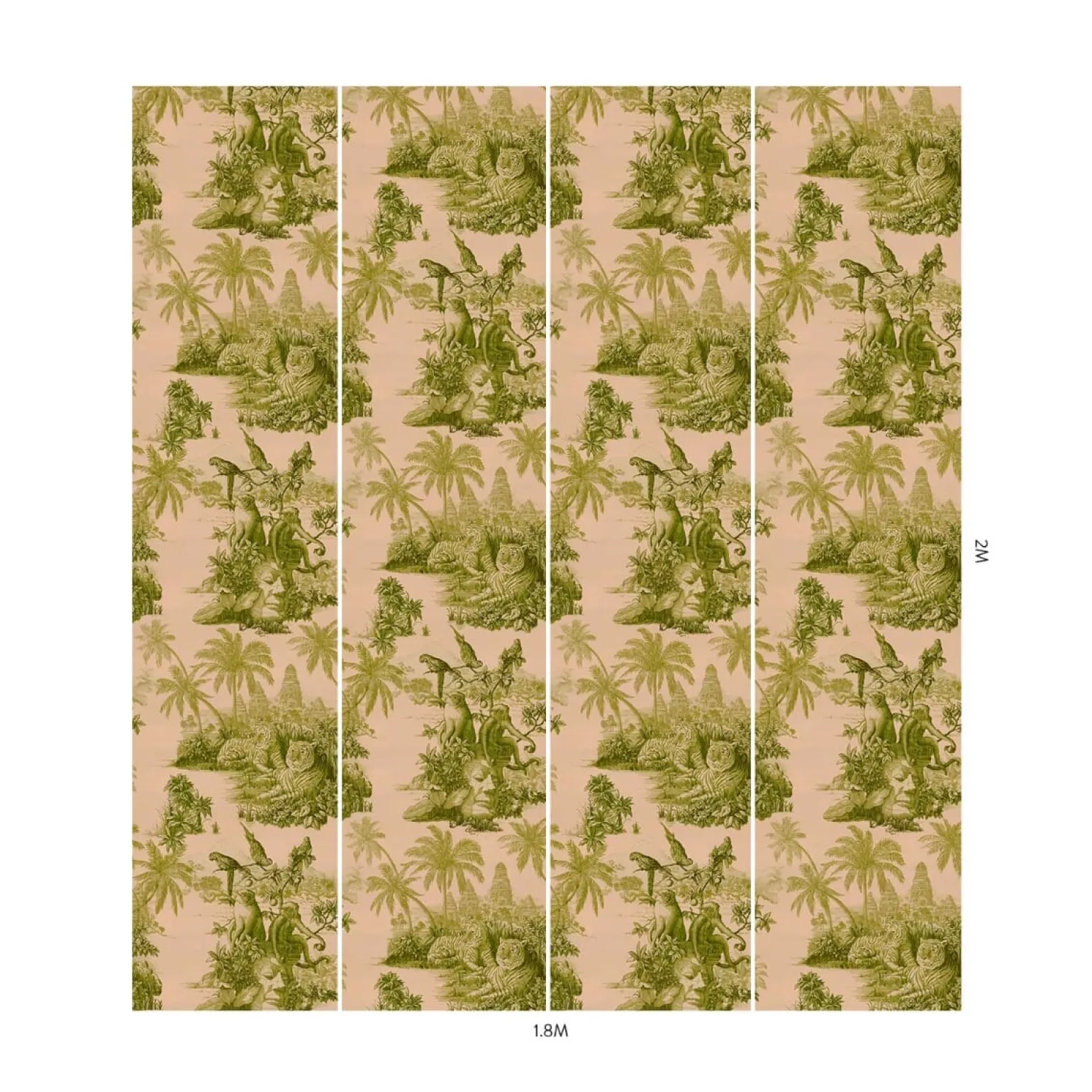 SUMATRA Wallpaper - Blush & Pear Green