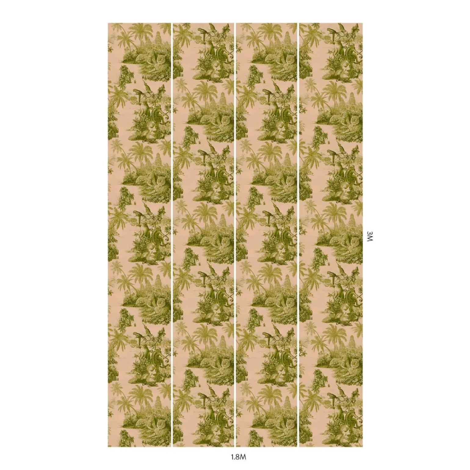 SUMATRA Wallpaper - Blush & Pear Green