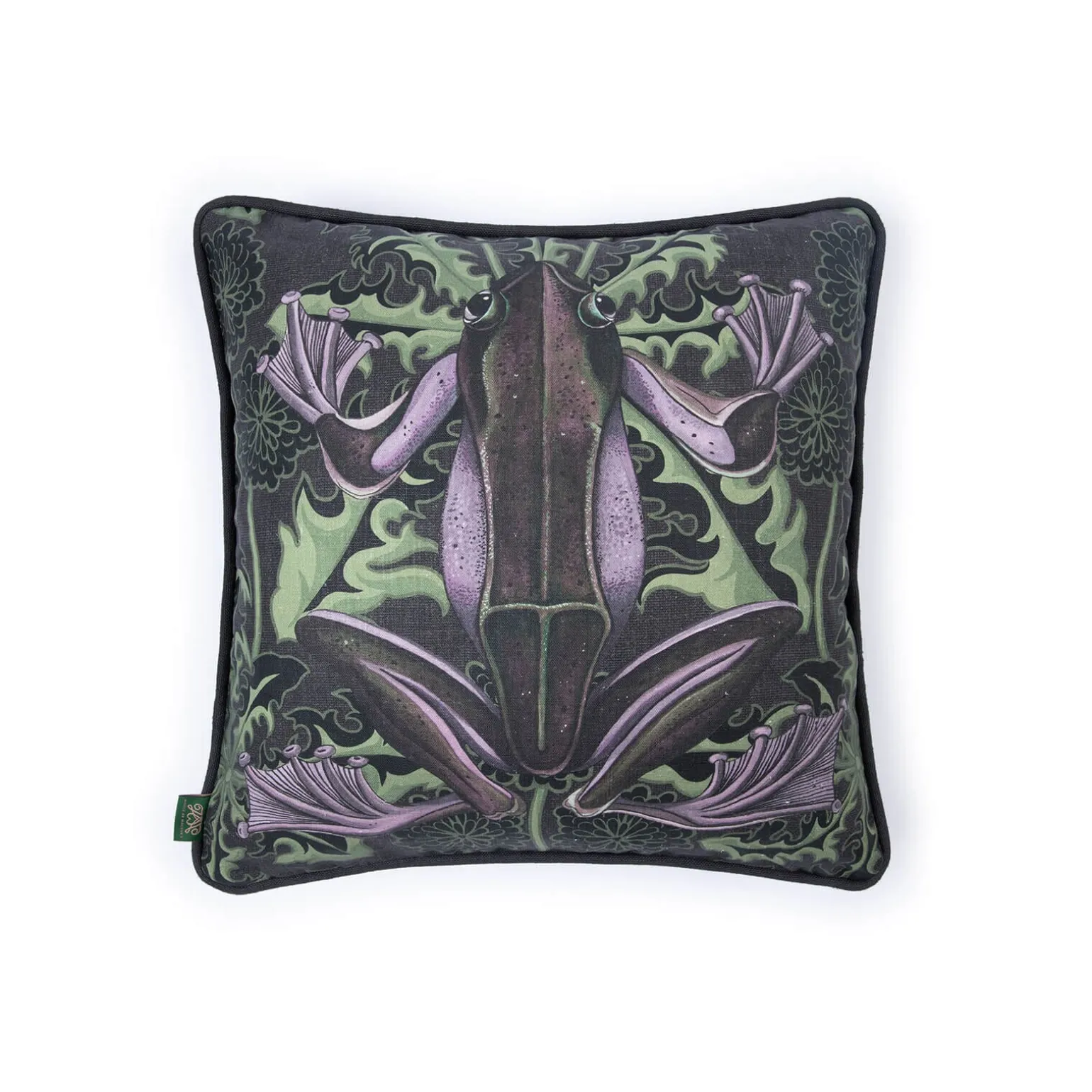 TARAXA AMPHIBIA Hemp Medium Piped Cushion - Noir
