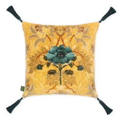 THE BLUE ROSE WEEPING Velvet Medium Cushion - Aurelian