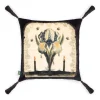 THE FLOWER AT THE GATE Velvet Medium Cushion - Noir