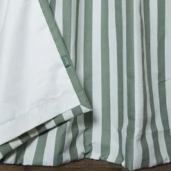 TREMATON STRIPE Jacquard Curtain - Verdigris