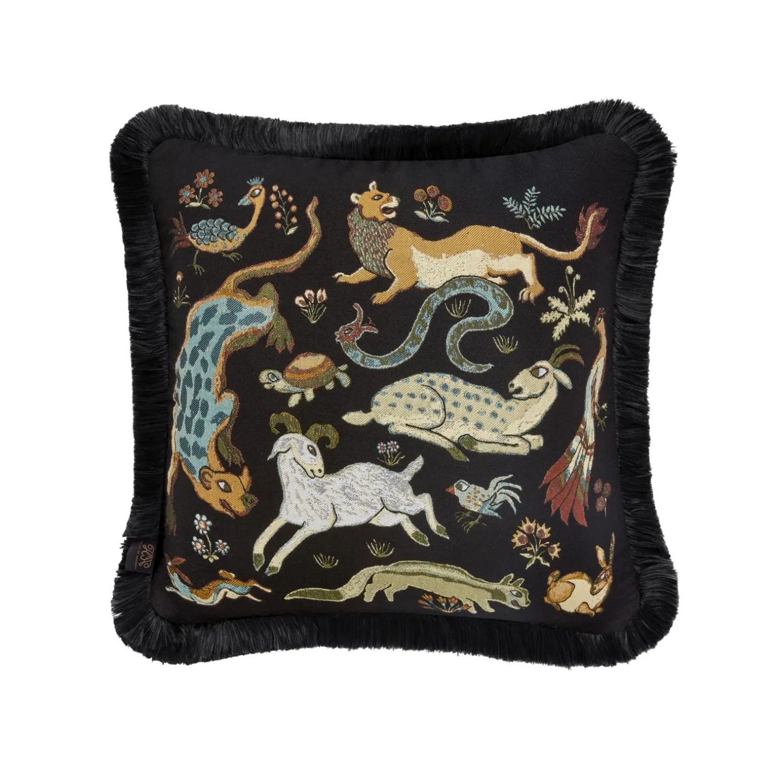 TREMATONIA Medium Jacquard Cushion - Ebony