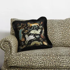 TREMATONIA Medium Jacquard Cushion - Ebony