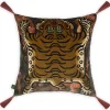 UMBRA SABER Large Tassel Velvet Cushion - Noir