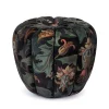 VESPERTINE Velvet Clovis Footstool - Apatite