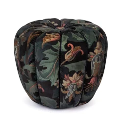 VESPERTINE Velvet Clovis Footstool - Apatite