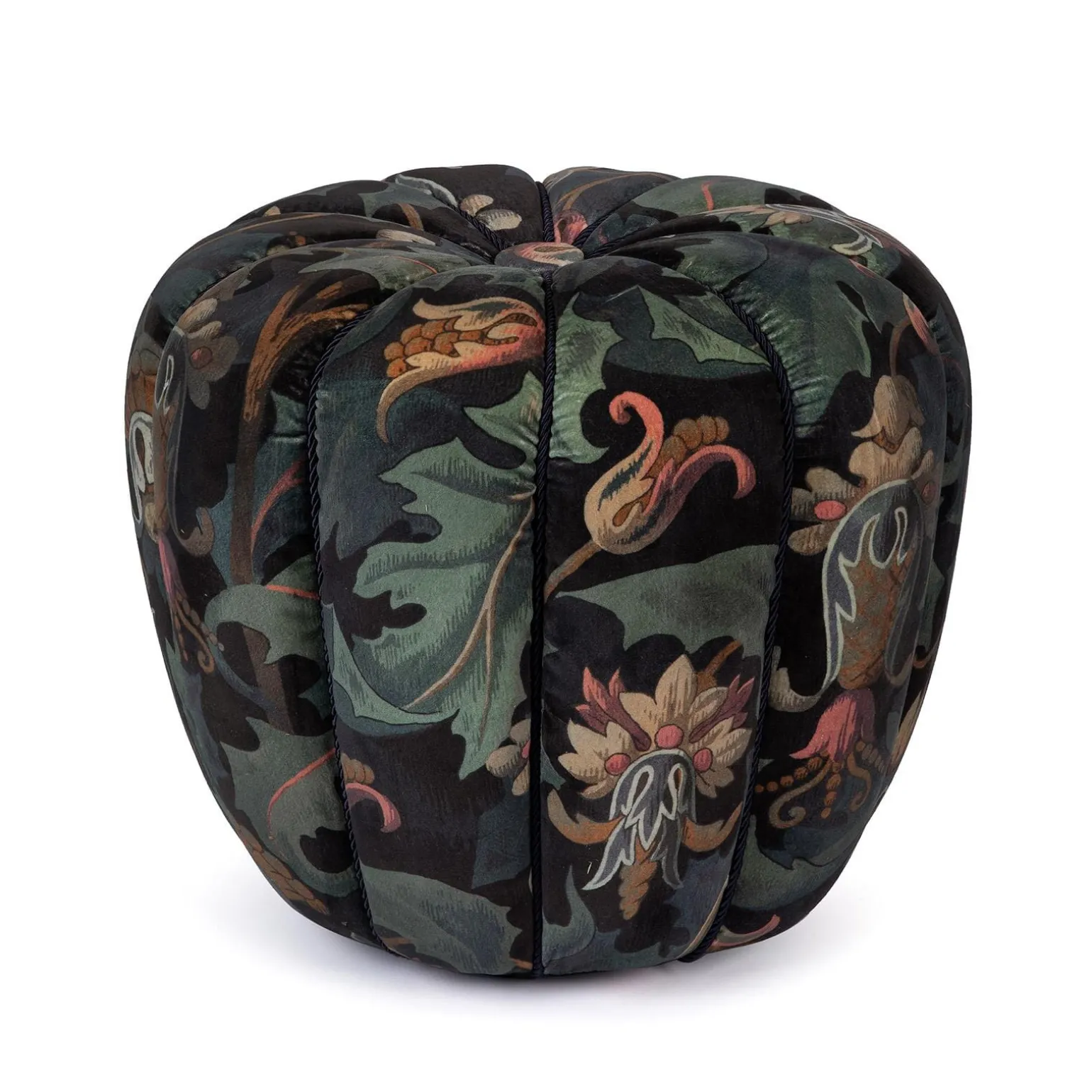 VESPERTINE Velvet Clovis Footstool - Apatite