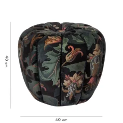 VESPERTINE Velvet Clovis Footstool - Apatite