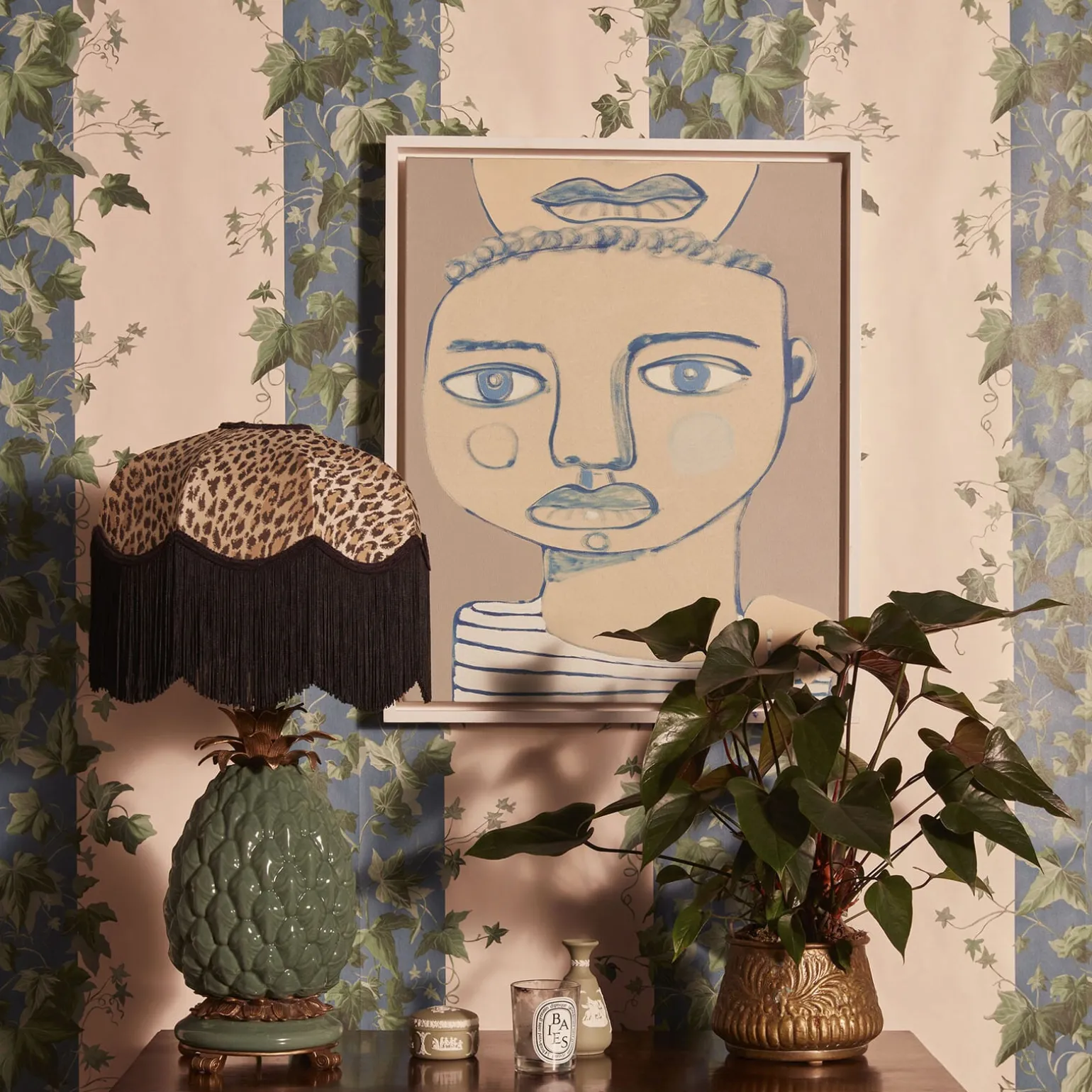 WILD CARD Jacquard Tilia Lampshade - Butterscotch