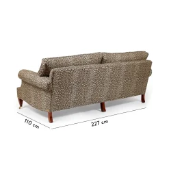 WILD CARD Jacquard Wilton 3-Seater Sofa - Butterscotch