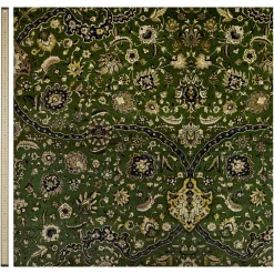ZANJAN Velvet Curtain - Juniper Green