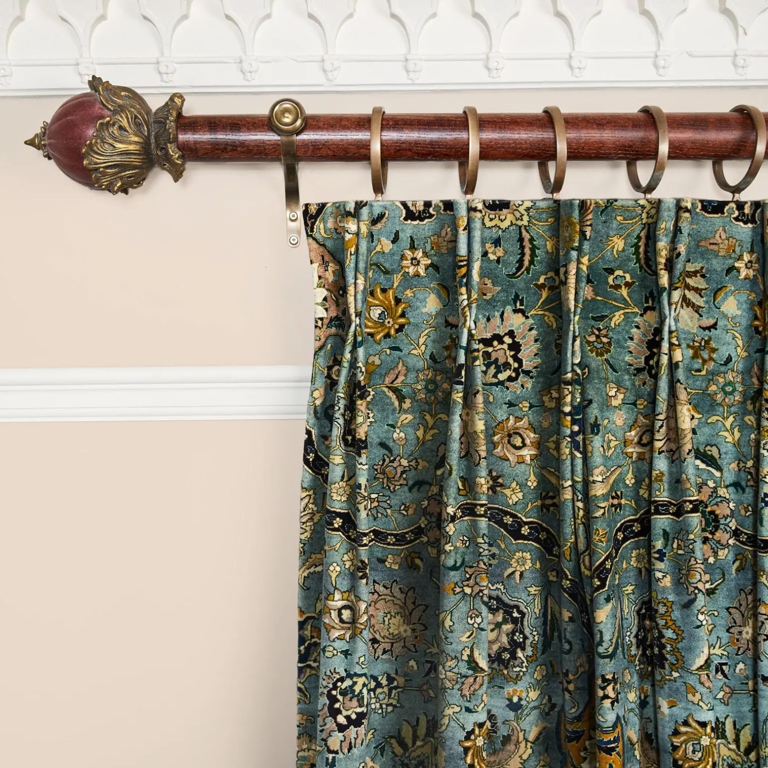 ZANJAN Velvet Curtain - Sapphire