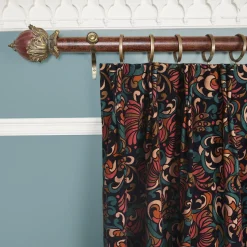 ZENNOR Velvet Curtain - Emerald